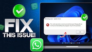 Fix WhatsAppexe System Error  Solve WhatsApp Cannot Process Issue on PC [upl. by Violette]