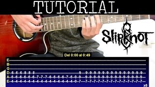 Cómo tocar Vermillion pt 2 de Slipknot Tutorial de guitarra  How to play [upl. by Eissed]