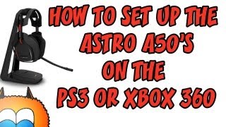 HOW TO SET UP ASTRO A50s ON THE PS3 AND XBOX 360  The Astro A50 Wireless Gaming Headset [upl. by Yatnuahc]