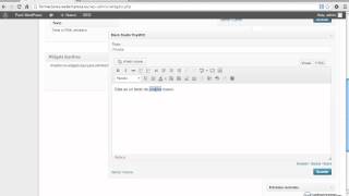 Agregar editor a los widget de tipo texto en WordPress [upl. by Gnurt603]