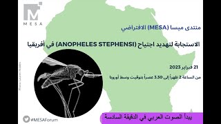 MESA Forum Responding to the threat of Anopheles stephensi invasion in AfricaArabic from minute 6 [upl. by Ahsart16]