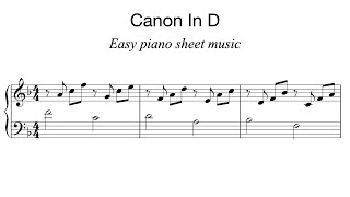 Canon in D  Piano sheet music [upl. by Gard]