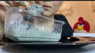 ASMR Wet Chalk💦 in blue Uzbek clay pasteclay paste ASMR🤩 paste ASMRpasted chalk asmrasmr chalk😍 [upl. by Norvun]