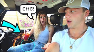 SLAMMING THE BRAKES PRANK ON FIANCE [upl. by Yttam]