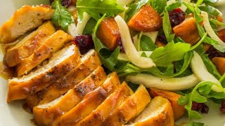 Lemon Mustard Chicken with Salad Easy amp Delicious Recipe [upl. by Finley131]