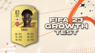 Bukayo Saka Growth Test  FIFA 23 Career Mode [upl. by Nashom]