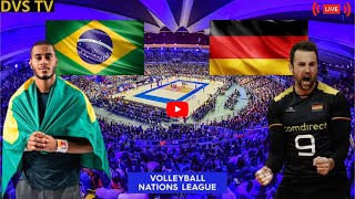 BRASIL X ALEMANHA AO VIVO LIGA DAS NAÇÕES DE VÔLEI MASCULINO ONDE ASSISTIR COM IMAGENS [upl. by Raimund]