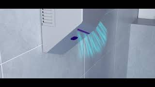 Functioning of V Jet Hand Dryers  Explains technology amp design of the latest hand dryer by Askon [upl. by Econah736]