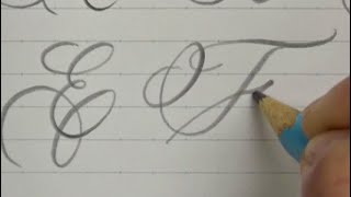 How to write Copperplate Calligraphy Alphabet with a pencil  Handwriting [upl. by Cavill]