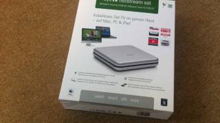 Unboxing Elgato EyeTV Netstream SAT NetzwerkTuner für DVBS2 [upl. by Deragon]