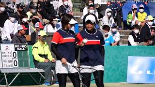 2022年 全日本ソフトテニス選手権大会 女子 決勝 鈴木理奈・白﨑ひかる日本学連 東京女子体育大学 対 中川瑞貴・石井友梨京都 ワタキューセイモア [upl. by Leiva]