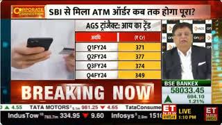 AGS Transact Technologies Management interview with ET Now Swadesh [upl. by Atsyrk208]