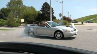 99 Mustang GT 1st and 2nd gear burnout [upl. by Rrats332]