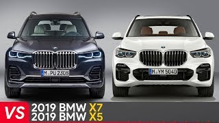 2019 BMW X7 Vs X5 ► Design amp Dimensions Comparison [upl. by Fiedling337]