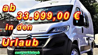 ROADCAR R 540💥202021‼️der Pössl von Dethleffs‼️günstige Kastenwagen Wohnmobile Roomtour Test Review [upl. by Kisor24]