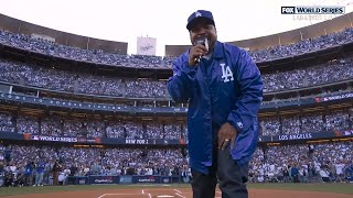 Ice Cubes performance before Yankees vs Dodgers World Series Game 2 [upl. by Mharg207]