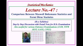 Comparison Between Maxwell Boltzmann Statistics and Fermi Dirac Statistics [upl. by Davis640]