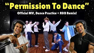 BTS  “PERMISSION TO DANCE” Official MV Reaction Dance Practice  RampB Remix 🫠 [upl. by Yderf314]