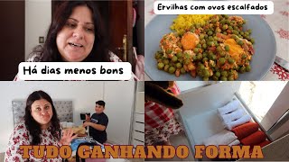 VLOG  Dias menos bons  Ervilhas com ovos escalfados  Tudo ganhando forma 💗 [upl. by Klos749]