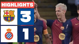 FC BARCELONA 3  1 RCD ESPANYOL I RESUMEN LALIGA EA SPORTS [upl. by Akcirehs455]