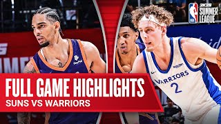 SUNS vs WARRIORS  NBA SUMMER LEAGUE  FULL GAME HIGHLIGHTS [upl. by Wolliw]