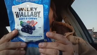 Review Wiley Wallaby Soft amp Chewy Blueberry Pomegranate Licorice [upl. by Anilet227]