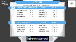 Albrighton CC Shropshire 1st XI v Sentinel CC 2nd XI [upl. by Reggie]