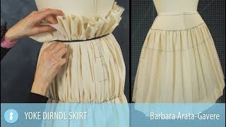 How to Drape a Dirndl Skirt with a Front and Back Hip Yoke [upl. by Sension]