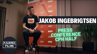 Jakob Ingebrigtsen Press Conference before Copenhagen Half Marathon Debut full [upl. by Reve16]