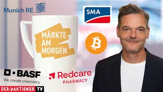 Märkte am Morgen Bitcoin Gold Pfizer Enphase SMA Meyer Burger BASF Covestro Munich Re [upl. by Emelda]