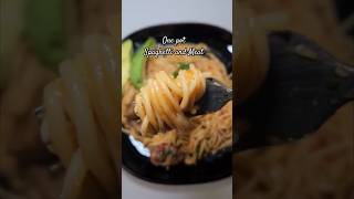 My Favorite Spaghetti  One Pot Spaghetti and Meat viralvideo food recipe shorts shortvideo [upl. by Rhtaeh]