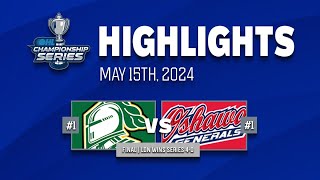 OHL Playoff Highlights London Knights  Oshawa Generals  Game 4  May 15th 2024 [upl. by Witha425]