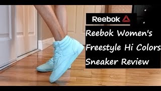 Reebok Womens Freestyle HI Colors Sneaker Try On Review [upl. by Jeremy]