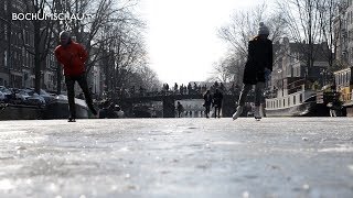 ⛸️ Eislaufen in Amsterdam Schaatsen 😍 IJs op de grachten ❄❄❄ [upl. by Nolrak352]