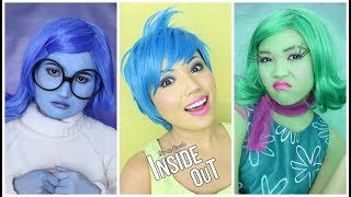 INSIDE OUT Makeup Tutorial DisgustSadnessJoyAnger amp Fear [upl. by Hacissej]