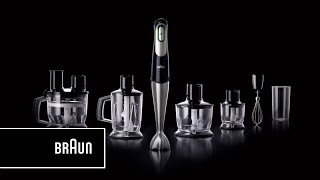 Braun Multiquick 7 Hand Blender One squeeze All speeds  Introduction Long Version [upl. by Huoh813]