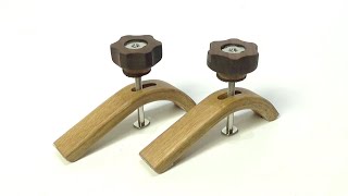 【DIY】Making Ttrack hold down clamps  laminated bentwood [upl. by Anitsahs]