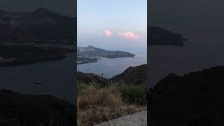 View of Vulcano Island from Lipari Island Eolie Islands [upl. by Sarajane335]