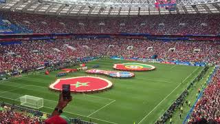 National anthem of Morocco المملكة المغربية‎ Royaume du Maroc at FIFA WORLD CUP RUSSIA 2018 [upl. by Dacie]