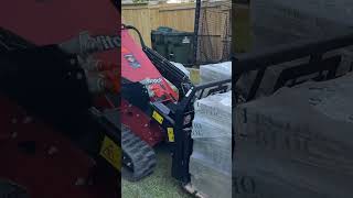 New Ditch Witch SK1750 Mini Skid Steer moving 3100 pallet of pavers [upl. by Mloclam]