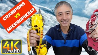 Microspikes vs Crampons  Which to Choose BEGINNER 4k UHD [upl. by Minabe]