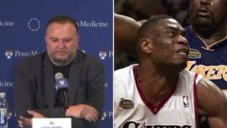 🙏 Dikembe Mutombo passes away from brain cancer 76ers President Daryl Morey Emotional Reaction [upl. by Seward]