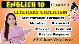 Critique a Literary Selection  Literary Approaches  GRADE 10  MELCbased VIDEO LESSON  QUARTER3 [upl. by Aehtela348]