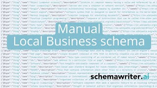 Manual Local Business schema in schemawriter [upl. by Jennie]