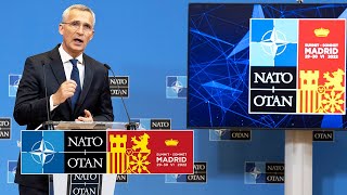 NATO Secretary General press conference previewing the NATOSummit in Madrid 🇪🇸 27 JUN 2022 [upl. by Ludba]