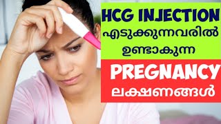 Pregnancy Symptoms after HCG injection Malayalam [upl. by Ellierim226]