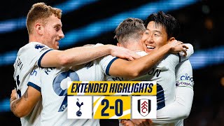 TOTTENHAM HOTSPUR 20 FULHAM  PREMIER LEAGUE EXTENDED HIGHLIGHTS [upl. by Cyndi977]