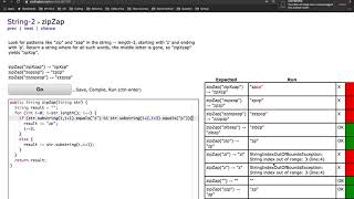 CodingBat String 2 zipZap [upl. by Barfuss]