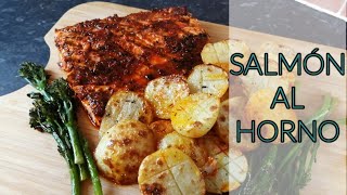 SALMON AL HORNO CON PATATAS  SALMÓN MARINADO  RECETA FÁCIL [upl. by Gloria]