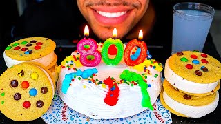 ASMR ICE CREAM CAKE MampM ICE CREAM SANDWICHES MUKBANG EATING SHOW SOUNDS 800K CELEBRATION THANK YOU [upl. by Obe]